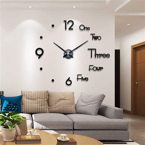 Vinjoyce D Diy Wall Clock Large Wall Clocks For Living Room Decor