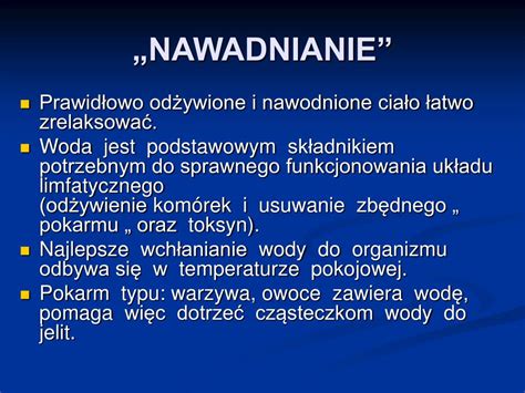 Ppt Znaczenie Wody W Organizmie Cz Owieka Powerpoint Presentation