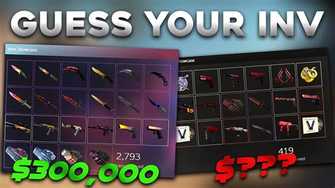 Guessing Your Insane Cs Go Inventory Values By The Showcase