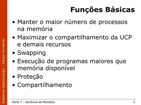 Ppt Sistemas Operacionais Prof Sérgio Fernando Powerpoint