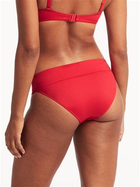 Sea Level Essentials Roll Band Bottom In Red Sandpipers