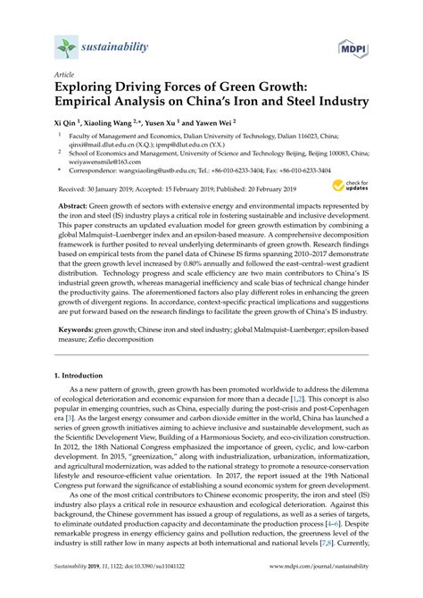 Pdf Exploring Driving Forces Of Green Growth Empirical Analysis On