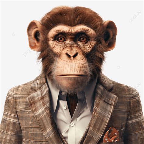 Monkey In A Suit Ai Generated Monkey Monkey Wearing Suit Beautiful