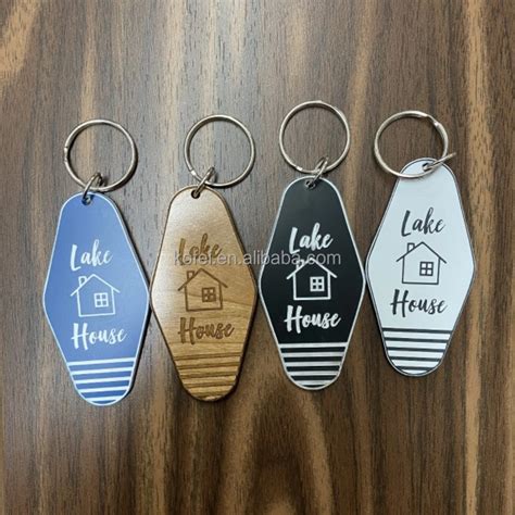 Kofei Custom Blank Hotel Key Chain Motel Key Tag Plastic Keychain Blank