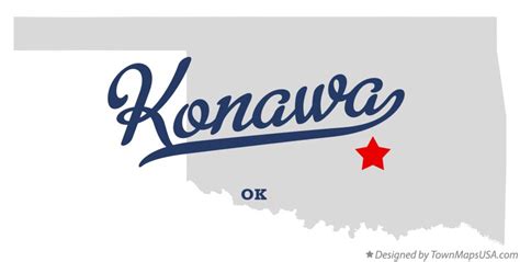 Map of Konawa, OK, Oklahoma