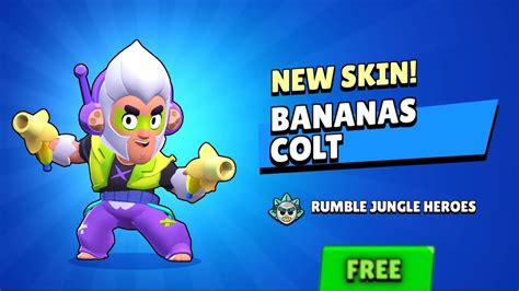 I Got Bananas Colt For Free Brawl Stars Youtube