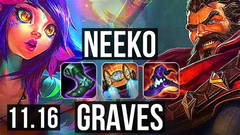 NEEKO Vs GRAVES MID Rank 6 Neeko 400 Games Godlike 12 3 5 KR