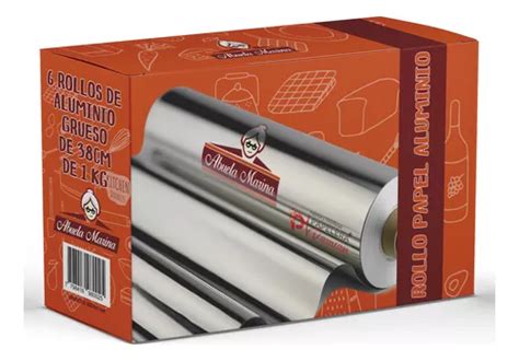 Rollo Papel Aluminio Grueso Cocina Gastronomía Mega Pack por 6 Rollos