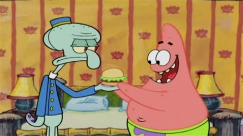 Spongebob Schwammkopf "Thaddäus Schält Patrick's Krabbenburger ...