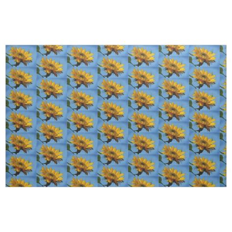 sunflower pattern fabric | Zazzle