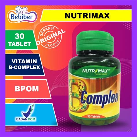 Jual Nutrimax Vitamin B Complex Isi 30 Tablet B Komplek Vitamin