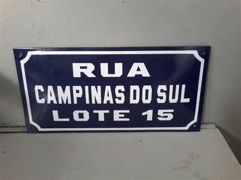 Placa Esmaltada De Rua 30x15 Cm R 54 00 Em Mercado Livre