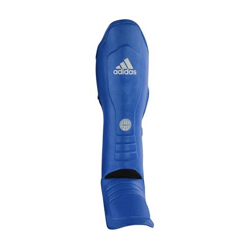 Caneleira Adidas Kick Boxing WAKO Approved Azul