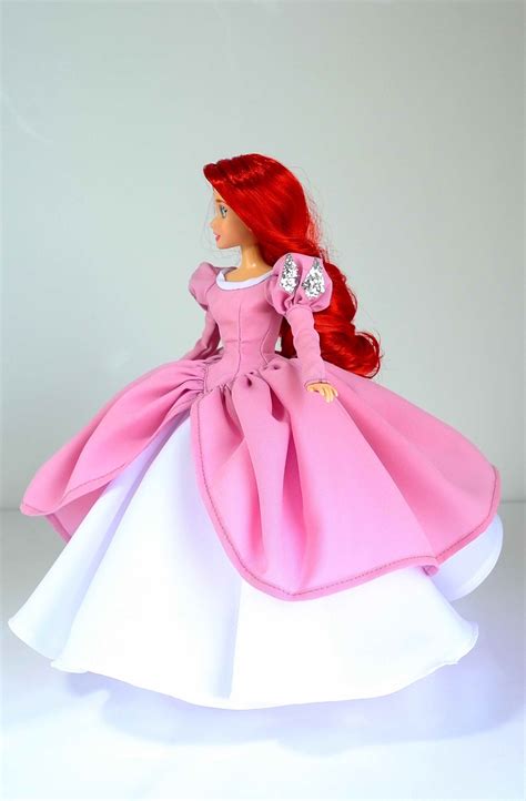 Ariel Inspired Dress Pink Glitter Fits 115 Inches Or 17 Etsy