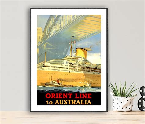 Orient Line To Australia Vintage Travel Poster Arty Posters