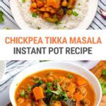 Instant Pot Tikka Masala With Chickpeas Sweet Potato Vegan