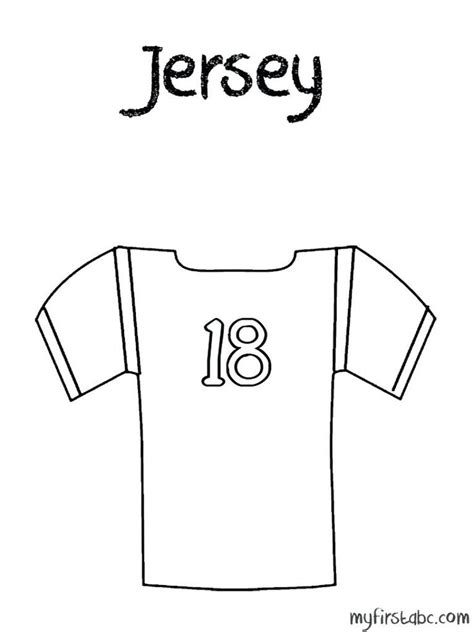 Jersey Coloring Pages Football Uniform Baseball Template Jerseys Sports Nfl Printable Sport ...