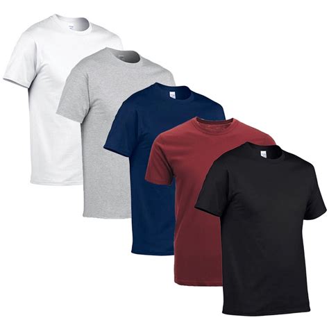 Kit Camiseta Masculina Lisa Algodao Fio Basica Casual Silk