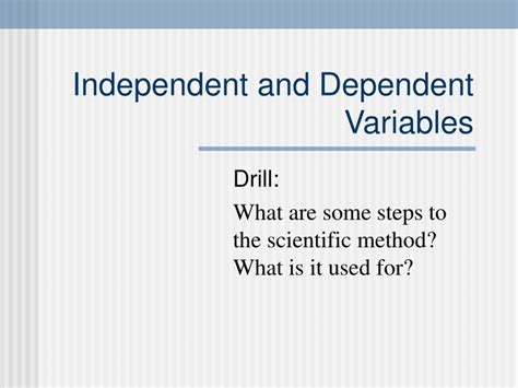 Ppt Independent And Dependent Variables Powerpoint Presentation Free Download Id 633769