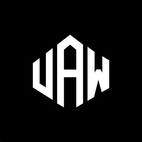 UAW letter logo design with polygon shape. UAW polygon and cube shape logo design. UAW hexagon ...