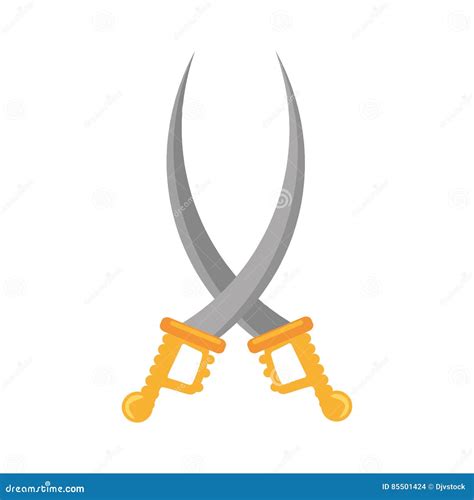 Cutlass Antique Sword Cartoon Vector 48236271