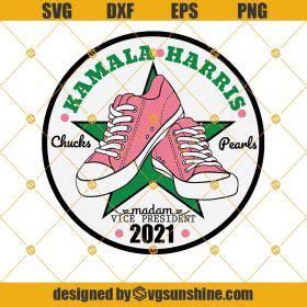 Chucks And Pearls Svg Kamala Harris Svg Madam Vice President Svg