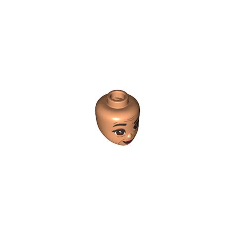 Lego Flesh Minidoll Head With Brown Eyes And Wrinkles