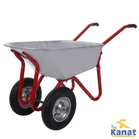 Kanat Plus Galvanized Double Wheel Unassembled Wholesale Wheelbarrow