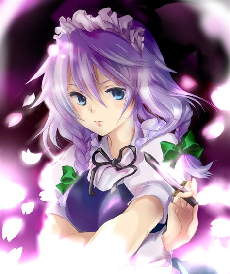 Safebooru Blue Eyes Braid Hairband Izayoi Sakuya Knife Maid Mikazuki