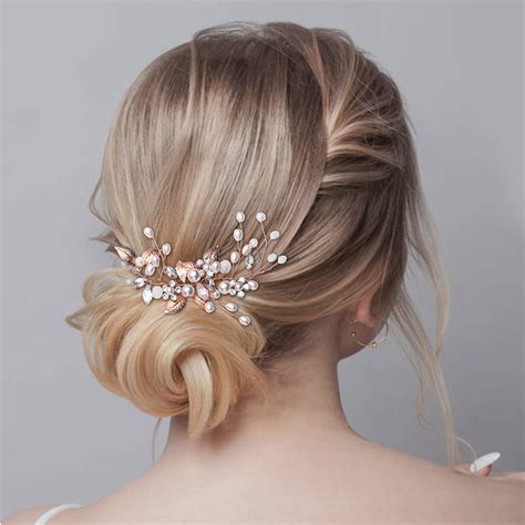 Bridal Jewellery Etercycle Bridal Headpiece Wedding Hair Clips Crystal