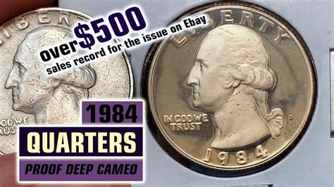 US Coin Deep Cameo 1984 S PROOF Washington Quarter Dollar Authentic