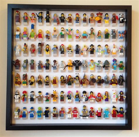 105 Lego Minifigures black frame display – Lego Minifigures Display