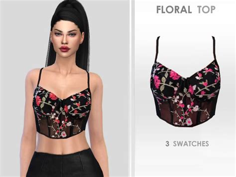 The Sims Resource Floral Top