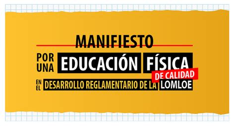 Manifiesto Por Una Educaci N F Sica De Calidad En El Desarrollo