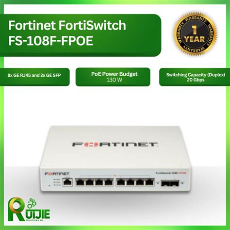 Fortinet Fortigate L2 Management Switch With 8xge 2xsfp 1xrj45