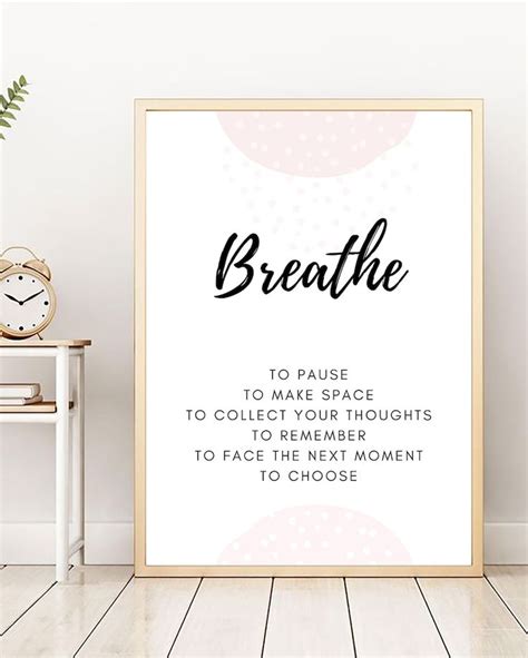 Breathing Therapy Printable Mindfulness Poster Counseling Etsy In