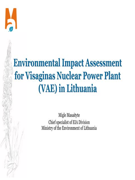 Environmental Impact Assessment For Visaginas Nuclear Power Plant Docslib