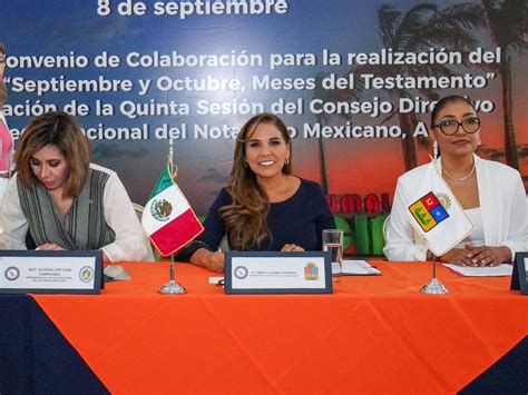 Mara Lezama Y Notariado Mexicano Firman Convenio Para Fomentar El