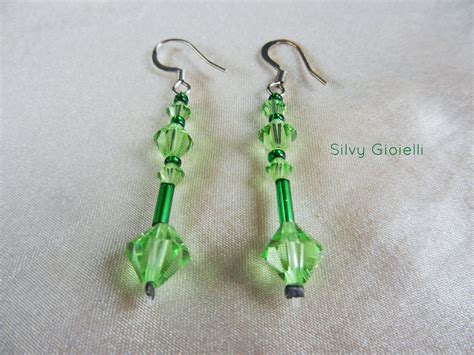 Orecchini Verdi Con Swarovski Gioielli Orecchini Di Silvy Gio