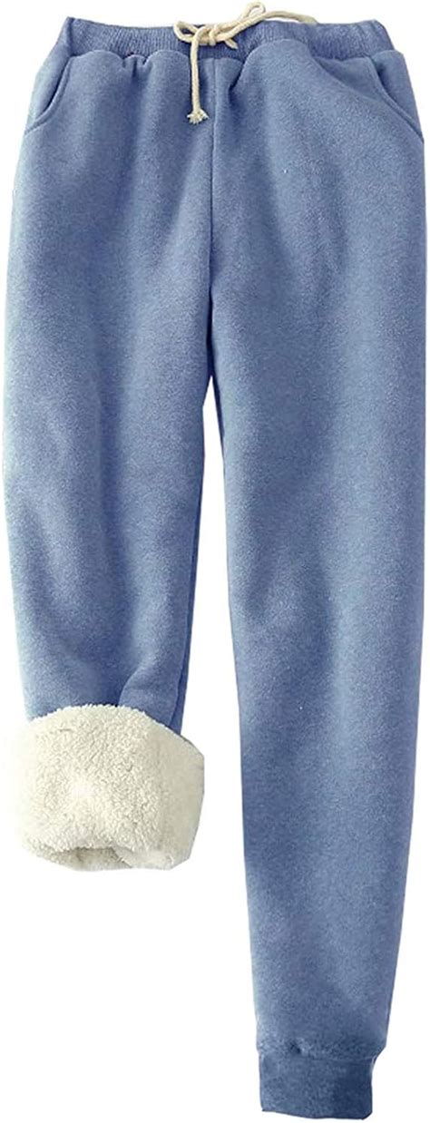 Amazon N D Women S Winter Warm Sherpa Lined Sports Pants High