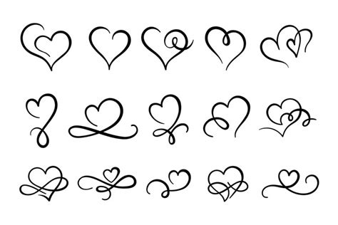 Love Hearts Flourish Heart Shape Flourishes 1013248