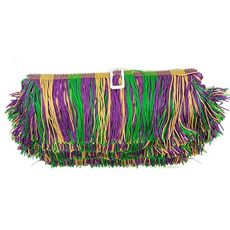 Snapklik Trims By The Yard 4 Striped Multicolor Chainette Fringe