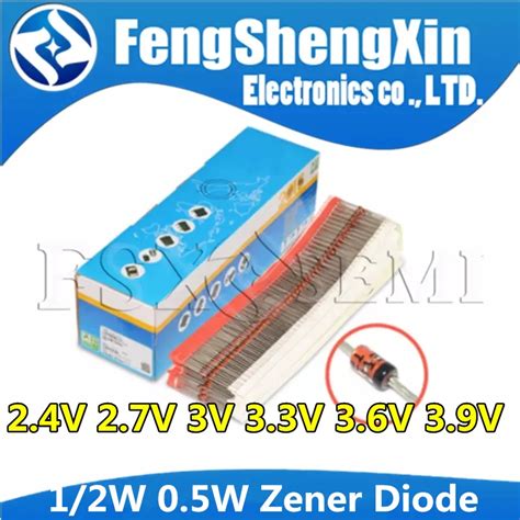 Pcs W Zener Diode W V V V V V V Bzx C V