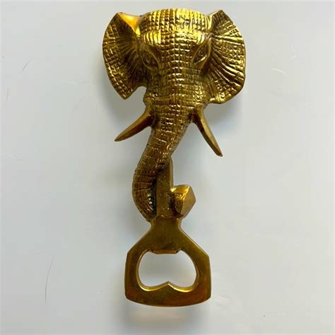 Vintage Kitchen Vintage Elephant Bottle Opener Gold Metal Poshmark