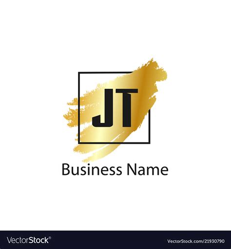 Initial Letter Jt Logo Template Design Royalty Free Vector