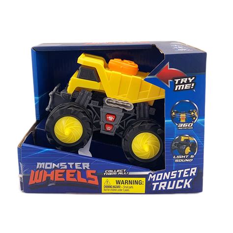 Monster Wheels Big Wheels Engineering Monster Truck with Dance Mode, Lights & Sounds (1 pc. only ...