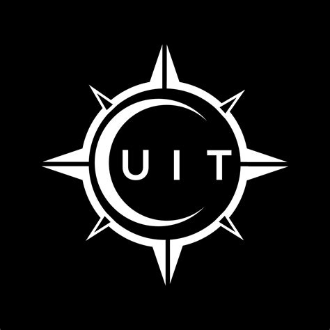 uit abstract technology logo design  black background uit creative