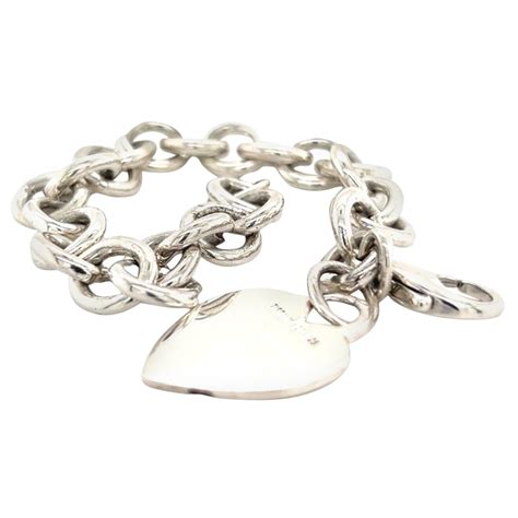 Tiffany And Co Sterling Silver Heart Bracelet For Sale At 1stdibs Tiffany Heart Bracelet