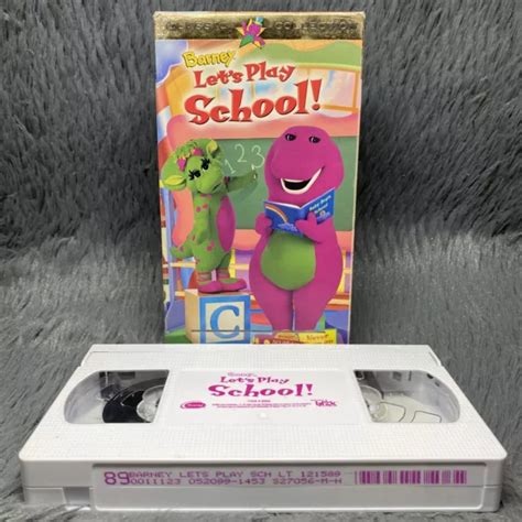 BARNEYS LETS PLAY School VHS Video Tape Classic ABCs 123s Sing