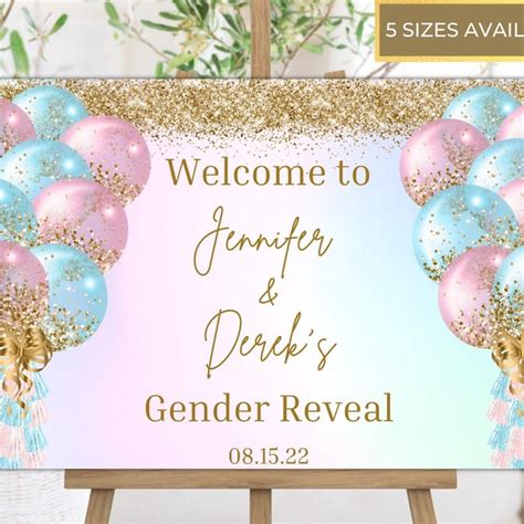 Gender Reveal Sign Etsy